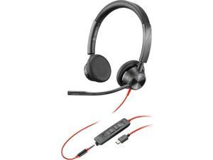 Plantronics - Blackwire 3325 Wired Stereo USB-C Headset with Boom Mic (Poly) - Connect to PC/Mac via USB-C or Mobile/Tablet via 3.5 mm Connector - Works with Teams, Zoom & More