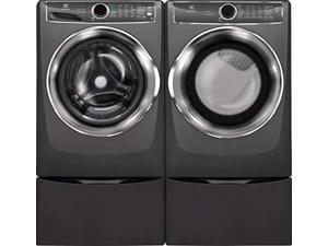 Electrolux Titanium Front Load Laundry Pair with EFLS627UTT 27" Washer, EFME627UTT 27" Electric Dryer and Two EPWD257UTT Pedestal Electrolux Titanium Front Load Laundry Pair with EFLS627UTT 27" Washer, EFME627UTT 27" Electric Dryer and Two EPWD257UTT Pedestal