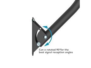 antop adjustable outdoor/attic tv antenna mount pole, stainless painting, 19 inch arm length, reversible, lightweight, waterproof, easy installation antop adjustable outdoor/attic tv antenna mount pole, stainless painting, 19 inch arm length, reversible, lightweight, waterproof, easy installation