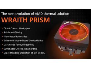 AMD Wraith Prism LED RGB Cooler Fan for Ryzen 7 2700X / 3700X / 3800X and Ryzen 9 3900X 3900XT Processors CPU Fans Heatsinks - Newegg.com