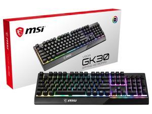 MSI Vigor GK30 GAMING Keyboard, Mechanical-like Plunger, RGB Backlit 104 Keys