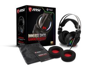 MSI Immerse GH70 GAMING Headset with Certified High-Res. Audio, RGB Mystic Light MSI Immerse GH70 GAMING Headset with Certified High-Res. Audio, RGB Mystic Light