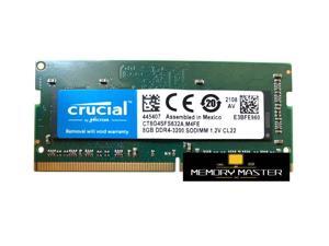 Crucial 8gb DDR4 3200 LAPTOP RAM PC4 25600 SODIMM Laptop Memory 260-PIN CL22 CT8G4SFS632A.M4FE Crucial 8gb DDR4 3200 LAPTOP RAM PC4 25600 SODIMM Laptop Memory 260-PIN CL22 CT8G4SFS632A.M4FE