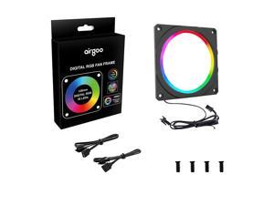Addressable RGB 120mm Fan Halo, Airgoo 1 Pack WS2812B RGBIC Rainbow 5V 3-pin ARGB Fan Frame for 120mm PC Case Fan Without Lighting, for Aura SYNC, Gigabyte RGB Fusion, MSI Mystic Light Sync M/B Addressable RGB 120mm Fan Halo, Airgoo 1 Pack WS2812B RGBIC Rainbow 5V 3-pin ARGB Fan Frame for 120mm PC Case Fan Without Lighting, for Aura SYNC, Gigabyte RGB Fusion, MSI Mystic Light Sync M/B