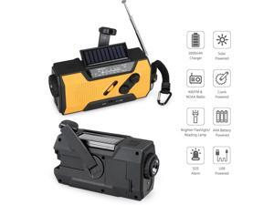 Emergency Solar Hand Crank Weather Radio 2000mAh Power Bank Charger Flash Light Emergency Solar Hand Crank Weather Radio 2000mAh Power Bank Charger Flash Light