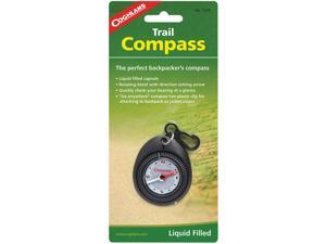 Trail Compass w/ Attached Clip, Liquid Filled for Backpackers Hiking