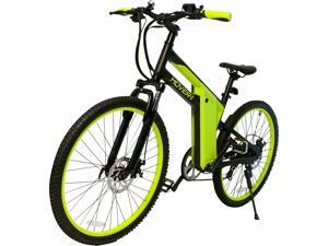 Hover-1 Hybrid UL Certified Pedal Assisted Electric Bike w/ 26" Wheel, Alloy Frame, 3 Speed Mode, Shimano Derailer, Front & Rear Disc Breaks - Black and Neon Green Hover-1 Hybrid UL Certified Pedal Assisted Electric Bike w/ 26" Wheel, Alloy Frame, 3 Speed Mode, Shimano Derailer, Front & Rear Disc Breaks - Black and Neon Green