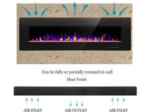 60‘’ Recessed and Wall Mounted Electric Fireplace,Ultra Thin&Low Noise 60‘’ Recessed and Wall Mounted Electric Fireplace,Ultra Thin&Low Noise