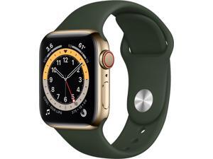 Apple Watch Series 6 40mm Gold Stainless Steel Case with Cyprus Green Sport Band (GPS + Cellular Unlocked) M02W3LL/A Apple Watch Series 6 40mm Gold Stainless Steel Case with Cyprus Green Sport Band (GPS + Cellular Unlocked) M02W3LL/A