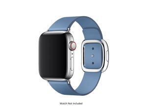 Apple 40mm Cornflower Modern Buckle for Apple Watch - Medium (Stainless Steel Buckle, Blue Leather Band) MV6N2AM/A Apple 40mm Cornflower Modern Buckle for Apple Watch - Medium (Stainless Steel Buckle, Blue Leather Band) MV6N2AM/A