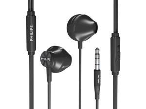 PHILIPS Wired Earbuds with Microphone - Ergonomic Comfort-Fit in Ear Headphones with Mic for Cell Phones, Earphones with Microphone with Bass Clear Sound - Black PHILIPS Wired Earbuds with Microphone - Ergonomic Comfort-Fit in Ear Headphones with Mic for Cell Phones, Earphones with Microphone with Bass Clear Sound - Black