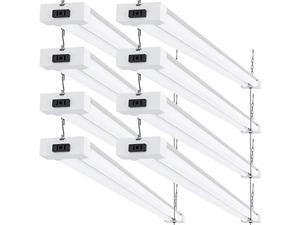 Sunco Lighting 8 Pack LED Utility Shop Light, 4 FT, Linkable Integrated Fixture, 40W=260W, 5000K Daylight, 4100 LM, Frosted Lens, Surface/Suspension Mount, Pull Chain, Garage - ETL, Energy Star Sunco Lighting 8 Pack LED Utility Shop Light, 4 FT, Linkable Integrated Fixture, 40W=260W, 5000K Daylight, 4100 LM, Frosted Lens, Surface/Suspension Mount, Pull Chain, Garage - ETL, Energy Star