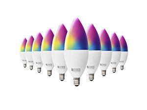 Sunco Lighting 10 Pack WiFi LED Smart Bulb, B11 Candelabra, 4.5W, E12 Base, Color Changing (RGB & CCT), Dimmable, Compatible with Amazon Alexa & Google Assistant - No Hub Required Sunco Lighting 10 Pack WiFi LED Smart Bulb, B11 Candelabra, 4.5W, E12 Base, Color Changing (RGB & CCT), Dimmable, Compatible with Amazon Alexa & Google Assistant - No Hub Required