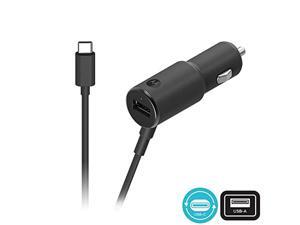 Motorola TurboPower 36 Duo USB-C Car Charger- 18W USB-PD Fixed Type C Cable + 18W QC3.0 Port - Simultaneous Turbo Charging for Moto G Power/Stylus/Fast,G6,G7 Power/Supra,X4,Z,Edge/Edge+/Razr/One 5G Motorola TurboPower 36 Duo USB-C Car Charger- 18W USB-PD Fixed Type C Cable + 18W QC3.0 Port - Simultaneous Turbo Charging for Moto G Power/Stylus/Fast,G6,G7 Power/Supra,X4,Z,Edge/Edge+/Razr/One 5G