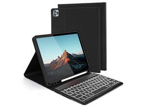 Bluetooth Backlit Keyboard Case for The New iPad Pro 11 inch 2021 3rd Gen/iPad Air 4th Gen 10.9" & iPad Pro 11" 2018/2020, Jelly Comb Rechargeable & 7-Color Backlight & Pencil Holder, Black Bluetooth Backlit Keyboard Case for The New iPad Pro 11 inch 2021 3rd Gen/iPad Air 4th Gen 10.9" & iPad Pro 11" 2018/2020, Jelly Comb Rechargeable & 7-Color Backlight & Pencil Holder, Black