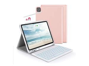 Bluetooth Backlit Keyboard Case for The New iPad Pro 11" 2021/2018/2020 (1st / 2nd / 3rd Gen), Jelly Comb Wireless Keyboard with Apple Pencil Holder for iPads, Rose Gold Bluetooth Backlit Keyboard Case for The New iPad Pro 11" 2021/2018/2020 (1st / 2nd / 3rd Gen), Jelly Comb Wireless Keyboard with Apple Pencil Holder for iPads, Rose Gold