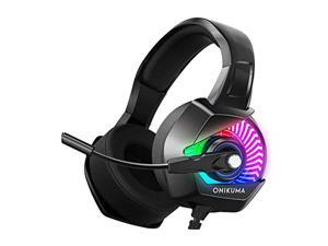 ONIKUMA Gaming Headset for PS4 with 7.1 Surround Sound & RGB LED Light,Xbox One Headset and Noise Canceling Headset with Microphone Compatible with PC/Mac/Nintendo Switch (Adapter Not Included) ONIKUMA Gaming Headset for PS4 with 7.1 Surround Sound & RGB LED Light,Xbox One Headset and Noise Canceling Headset with Microphone Compatible with PC/Mac/Nintendo Switch (Adapter Not Included)