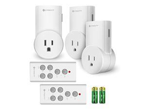 Etekcity Remote Control Outlet Kit Wireless Light Switch for Household Appliances, Unlimited Connections, Up to 100 ft. Range, FCC, ETL Listed, White (Learning Code, 3Rx-2Tx) Etekcity Remote Control Outlet Kit Wireless Light Switch for Household Appliances, Unlimited Connections, Up to 100 ft. Range, FCC, ETL Listed, White (Learning Code, 3Rx-2Tx)