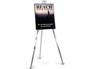 4-1/2 x 73 x 1-Inch, Silver Satin Aluminum Display Easel, With Rubber Feet (HCE6SA) 4-1/2 x 73 x 1-Inch, Silver Satin Aluminum Display Easel, With Rubber Feet (HCE6SA)