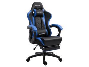 Dowinx Gaming Chair Ergonomic Racing Style Recliner with Massage Lumbar Support, Office Armchair for Computer PU Leather E-Sports Gamer Chairs with Retractable Footrest (Black&Blue) Dowinx Gaming Chair Ergonomic Racing Style Recliner with Massage Lumbar Support, Office Armchair for Computer PU Leather E-Sports Gamer Chairs with Retractable Footrest (Black&Blue)