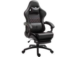 Dowinx Gaming Chair Office Chair PC Chair with Massage Lumbar Support, Racing Style PU Leather High Back Adjustable Swivel Task Chair with Footrest (Black&Red) Dowinx Gaming Chair Office Chair PC Chair with Massage Lumbar Support, Racing Style PU Leather High Back Adjustable Swivel Task Chair with Footrest (Black&Red)