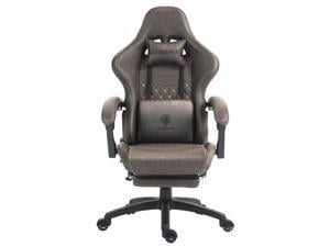 Dowinx PU Leather Gaming Chair with Massage Lumbar...
