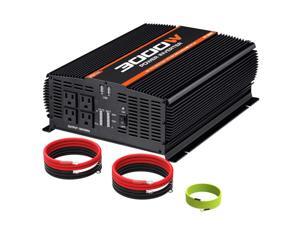 3000W Power Inverter 4AC Outlets DC 12V to 110V AC Car Inverter 2USB Port 3000W Power Inverter 4AC Outlets DC 12V to 110V AC Car Inverter 2USB Port