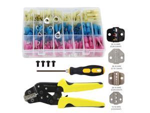 Crimping Tool Ratcheting Wire Crimper 26-10AWG250pcs Heat Shrink Butt Connector