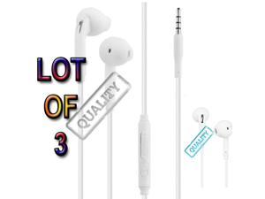 lot 3 x Headset Earbud+MIC for  Galaxy S6, Note 5, Note Edge S4 S5  more