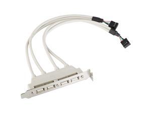 Dual 9 Pin Header to 4 USB 2.0 Ports Rear Panel Bracket Dual 9 Pin Header to 4 USB 2.0 Ports Rear Panel Bracket