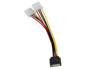 SATA 15 Pin to 2 Molex 4 Pin Female Power Splitter Cable SATA 15 Pin to 2 Molex 4 Pin Female Power Splitter Cable