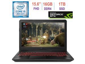Asus TUF Gaming FX504 15.6-inch FHD(1920x1080) IPS Laptop PC, 8th Gen Intel i5-8300H (Up to 3.9GHz), GeForce GTX 1050, 16GB RAM, 1TB Solid State Drive, Red Backlit Keyboard, Bluetooth, Windows 10 Asus TUF Gaming FX504 15.6-inch FHD(1920x1080) IPS Laptop PC, 8th Gen Intel i5-8300H (Up to 3.9GHz), GeForce GTX 1050, 16GB RAM, 1TB Solid State Drive, Red Backlit Keyboard, Bluetooth, Windows 10