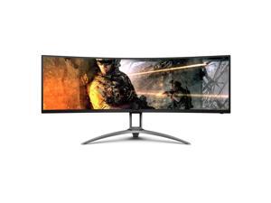 AOC AGON AG493UCX 49" Curved Immersive Gaming Monitor, Dual QHD 5120x1440 @ 120Hz, VA Panel, 1ms 120Hz Adaptive-Sync, 121% sRGB, Height Adjustable, 4-Yr Zero Dead Pixels Guarantee,Black/Silver AOC AGON AG493UCX 49" Curved Immersive Gaming Monitor, Dual QHD 5120x1440 @ 120Hz, VA Panel, 1ms 120Hz Adaptive-Sync, 121% sRGB, Height Adjustable, 4-Yr Zero Dead Pixels Guarantee,Black/Silver
