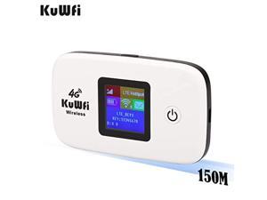 KuWFi 4G LTE Mobile WiFi Hotspot Unlocked Wireless Internet Router Devices with SIM Card Slot for Travel Support B2B4B5B12B17 Network Band for AT and TTMobile KFL100US