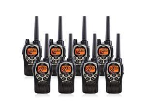 Midland GXT1000VP4 50 Channel GMRS Two-Way Radio - Up to 36 Mile Range Walkie Talkie - Black/Silver (Pack of 8) (GXT1000X8VP4) Midland GXT1000VP4 50 Channel GMRS Two-Way Radio - Up to 36 Mile Range Walkie Talkie - Black/Silver (Pack of 8) (GXT1000X8VP4)
