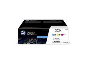 HP 202A | CF501A, CF502A, CF503A | 3 Toner Cartridges | Works with HP LaserJet Pro M254, M281cdw, M281dw | Cyan, Magenta, Yellow (CF500AM) HP 202A | CF501A, CF502A, CF503A | 3 Toner Cartridges | Works with HP LaserJet Pro M254, M281cdw, M281dw | Cyan, Magenta, Yellow (CF500AM)