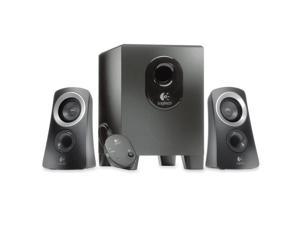 Logitech - Z313 2.1-Channel Speaker System (3-Piece) - Black/Silver (980-000382)