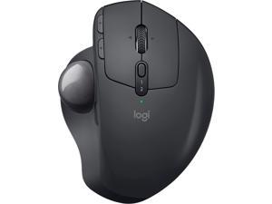 Logitech MX Ergo Wireless Trackball Mouse Adjustable Ergonomic Design, Control and Move Text/Images/Files Between 2 Windows and Apple Mac Computers (Bluetooth or USB), Rechargeable, Graphite - Black
