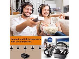 ARTISTE ADH300 Wireless Headphones for TV with RF Transmitter for Netflix Hulu Watching and Listening-Digital Over Ear Cordless TV Headphones Rechargeable 20 Hour Battery and Charging Dock (ADH300) ARTISTE ADH300 Wireless Headphones for TV with RF Transmitter for Netflix Hulu Watching and Listening-Digital Over Ear Cordless TV Headphones Rechargeable 20 Hour Battery and Charging Dock (ADH300)