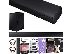 SAMSUNG HW-T650 Soundbar with Dolby Audio and DTS Virtual:X 3D Surround Sound, Powerful Wireless Bass w/Subwoofer Bundle with 2X Deco Gear HDMI Cables + Streaming Kit + Extended Care Pac (E3SAMHWT650) SAMSUNG HW-T650 Soundbar with Dolby Audio and DTS Virtual:X 3D Surround Sound, Powerful Wireless Bass w/Subwoofer Bundle with 2X Deco Gear HDMI Cables + Streaming Kit + Extended Care Pac (E3SAMHWT650)