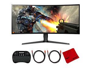 LG 34GK950F-B 34 inch UltraWide QHD Curved LED FreeSync Gaming Monitor 2018 Model Bundle with Deco Gear 2.4GHz Wireless Backlit Keyboard Smart Remote with Touchpad Mouse, 2X HDMI Cabl (E40LG34GK950FB) LG 34GK950F-B 34 inch UltraWide QHD Curved LED FreeSync Gaming Monitor 2018 Model Bundle with Deco Gear 2.4GHz Wireless Backlit Keyboard Smart Remote with Touchpad Mouse, 2X HDMI Cabl (E40LG34GK950FB)