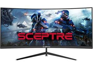 Sceptre 30 inch Curved Gaming Monitor 21:9 2560x1080 Ultra Wide Ultra Slim HDR400 1ms HDMI DisplayPort up to 200Hz Build-in Speakers, Picture by Picture Metal Black (C305B-200UN1) (C305B--200UN1)