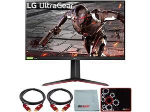 LG 32GN550-B 32 inch Ultragear FHD 165Hz HDR10 Monitor with G-SYNC Bundle with Deco Gear HDMI Cable 2 Pack + Gamer Surface Mousepad + Screen Cloth (E3LG32GN550B)