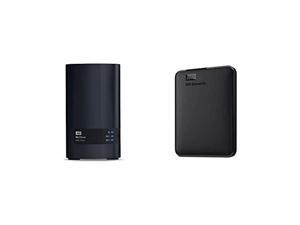 WD 8TB My Cloud EX2 Ultra Network Attached Storage - NAS - WDBVBZ0080JCH-NESN  and  2TB Elements Portable External Hard Drive, USB 3.0, Compatible with PC, Mac, PS4  and  Xbox - WDBU6Y0020BBK-WESN