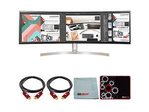 LG 49WL95C-WE 49 inch 32:9 UltraWide Dual QHD HDR10 IPS Curved LED Monitor Bundle with Deco Gear HDMI Cable 2 Pack + Gamer Surface Mousepad + Screen Cloth (E3LG49WL95CWE) LG 49WL95C-WE 49 inch 32:9 UltraWide Dual QHD HDR10 IPS Curved LED Monitor Bundle with Deco Gear HDMI Cable 2 Pack + Gamer Surface Mousepad + Screen Cloth (E3LG49WL95CWE)