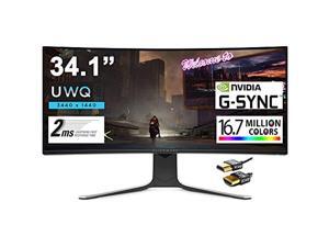 ALIENWARE 34 Curved Premium Gaming Monitor 34.1? UWQHD (3440 x 1440) 120Hz Refresh Rate Nano IPS Panel 2ms Response 21:9 16.7 Million Colors Nvidia G-SYNC 178° Viewing Angle + iCarp HDMI Cable ALIENWARE 34 Curved Premium Gaming Monitor 34.1? UWQHD (3440 x 1440) 120Hz Refresh Rate Nano IPS Panel 2ms Response 21:9 16.7 Million Colors Nvidia G-SYNC 178° Viewing Angle + iCarp HDMI Cable