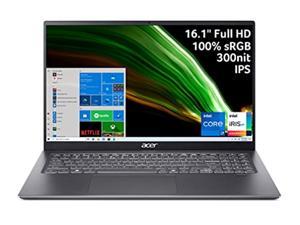 Acer Swift 3 Thin  and  Light Laptop | 16.1" Full HD IPS 100% sRGB | Intel Core i7-11370H | Intel Iris Xe Graphics | 16GB LPDDR4X | 512GB SSD | Wi-Fi 6 | Fingerprint Reader | Back-lit  (SF316-51-740H)
