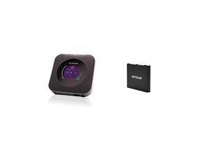 NETGEAR Nighthawk M1 Mobile Hotspot 4G LTE Router MR1100-100NAS + NETGEAR AirCard Mobile Hotspot Lithium Ion Replacement Battery (MHBTR10) NETGEAR Nighthawk M1 Mobile Hotspot 4G LTE Router MR1100-100NAS + NETGEAR AirCard Mobile Hotspot Lithium Ion Replacement Battery (MHBTR10)