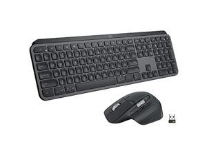 Logitech MX Keys Illuminated Wireless Keyboard for Business  and  MX Master 3 Wireless Mouse for Business, Windows/Mac/Linux Logi Bolt USB Receiver, Bluetooth, Any Surface Tracking - Grap (920-009292)