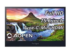 AOPEN 16PM6QT bmiux 15.6-inch Full HD (1920 x 1080) Portable IPS Touch Monitor (2 x USB Type-C  and  1 x Mini HDMI Port), Black (16PM6QTbmiux)